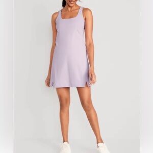Old Navy Active Powersoft Athletic Dress in Pastel Purple Fully Lined Shorts